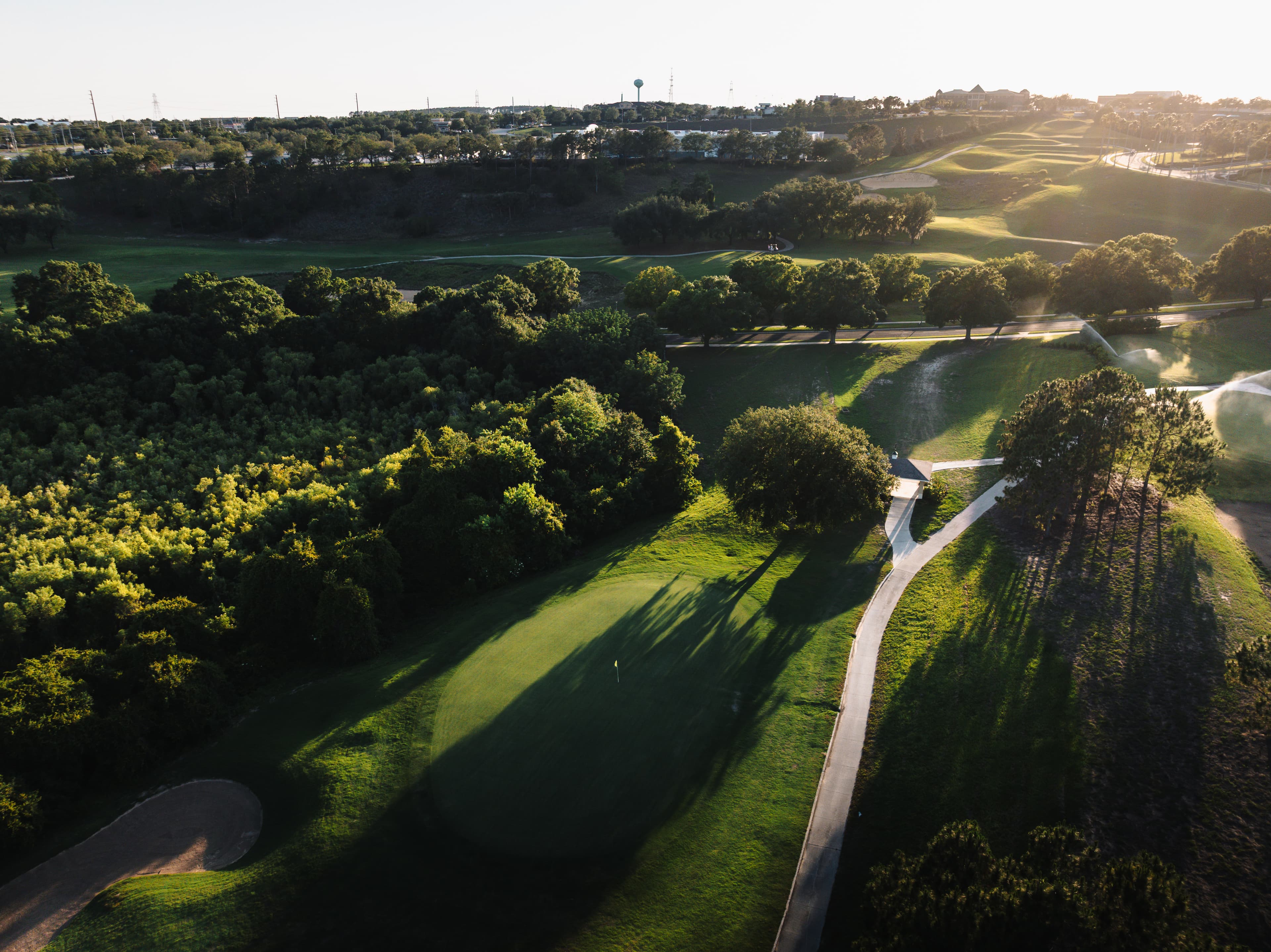Aerial view of Clermont National golf course
