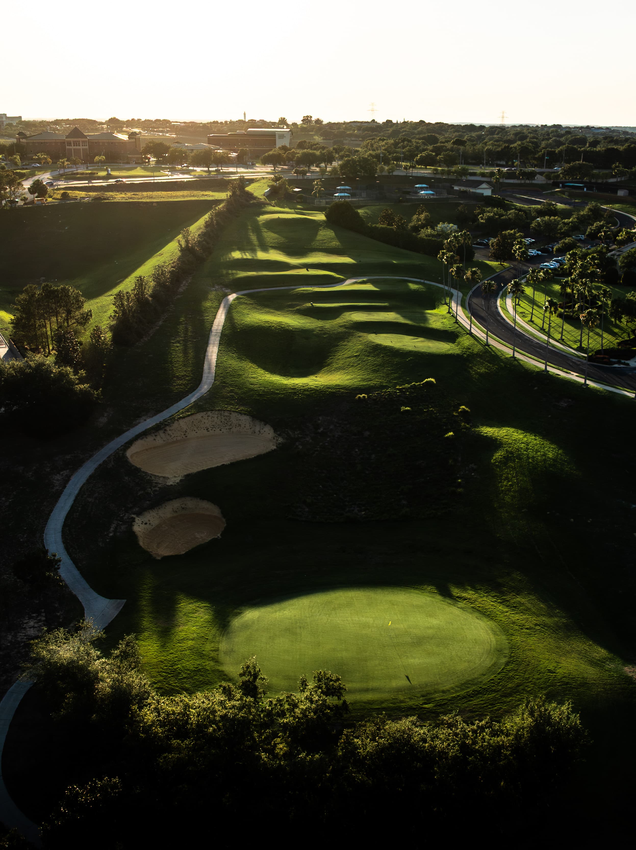 Aerial view of Clermont National championship golf course